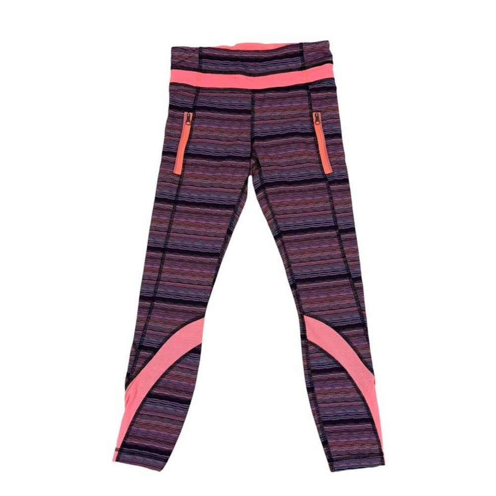 Lululemon Speed Tight IV Striped Pink Full-Length Leggings Women's‎ Size 4 - Picture 4 of 10